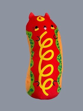 Cats vs Pickles Kitty Dog Hot Dog Hugger Plush 20” Cepia
